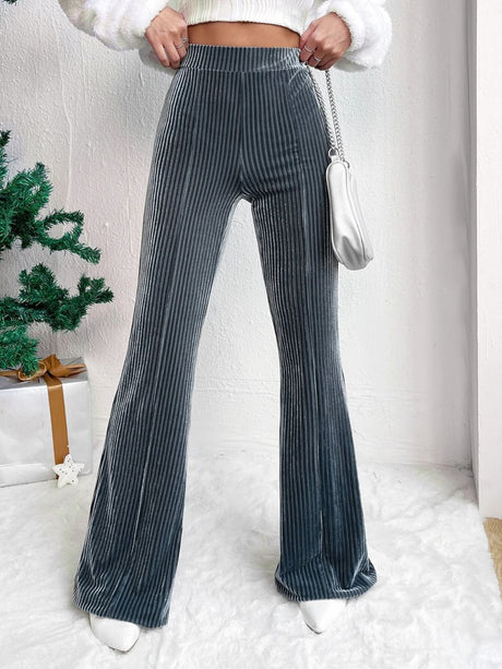 High Waist Flare Pants Trendsi Hanalas