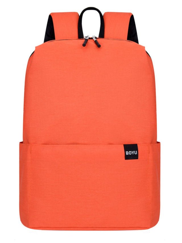 Solid Color Nylon Backpack Bag | Hanalas