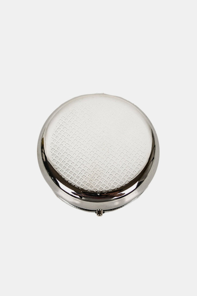 Nicole Lee USA Print Metallic Circular Large Pill Case | Hanalas