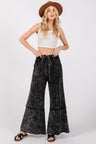 SAGE + FIG Mineral Washed Terry Wide Leg Pants | Hanalas