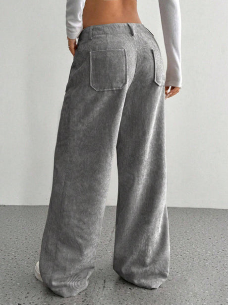Wide Leg Pants with Pockets | Hanalas