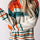 Contrast Striped Turtleneck Dropped Shoulder Sweater | Hanalas