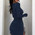 Side Drawstring Round Neck Long Sleeve Dress Trendsi Hanalas