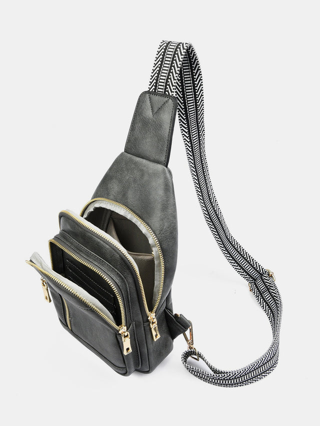 PU Leather Adjustable Strap Crossbody Bag Trendsi Hanalas