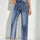 Contrast Patchwork Straight Jeans with Pockets Trendsi Hanalas