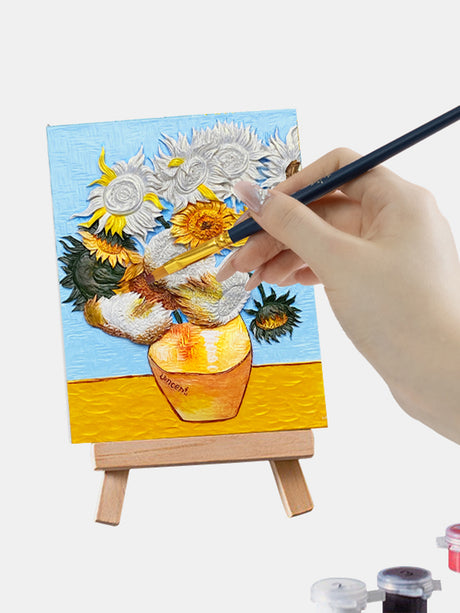 Relief Van Gogh's Sunflowers DIY 3D Oil Painting Kit | Hanalas