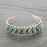 Artificial Turquoise Alloy Open Bracelet | Hanalas