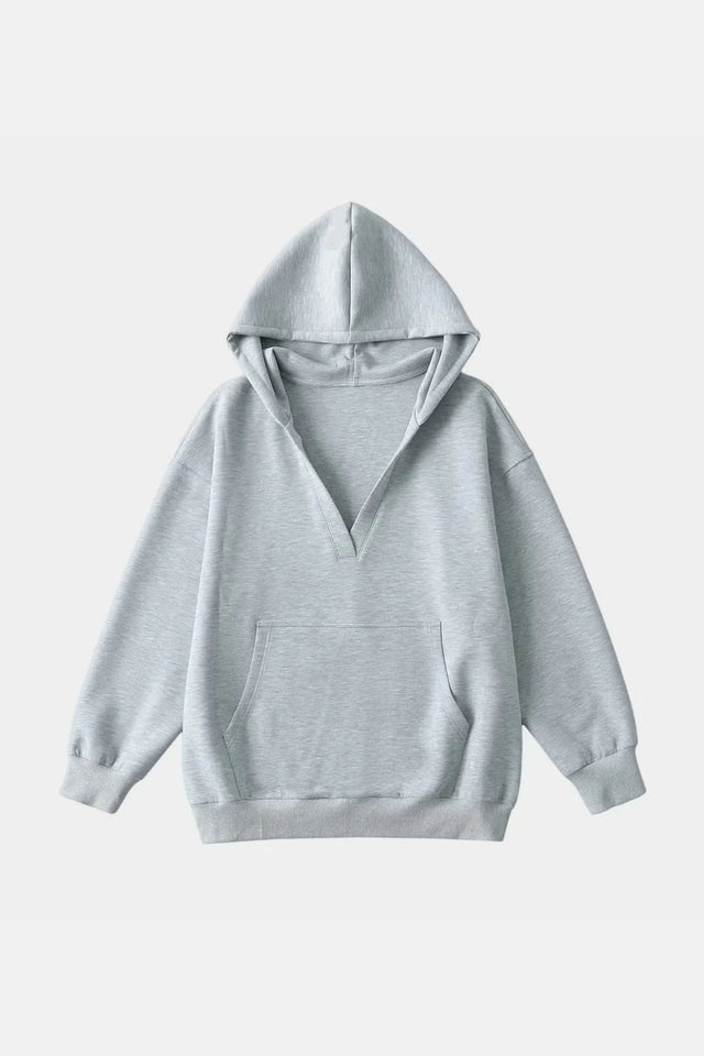 Basic Bae Air Scuba Kangaroo Pocket Long Sleeve Hoodie | Hanalas