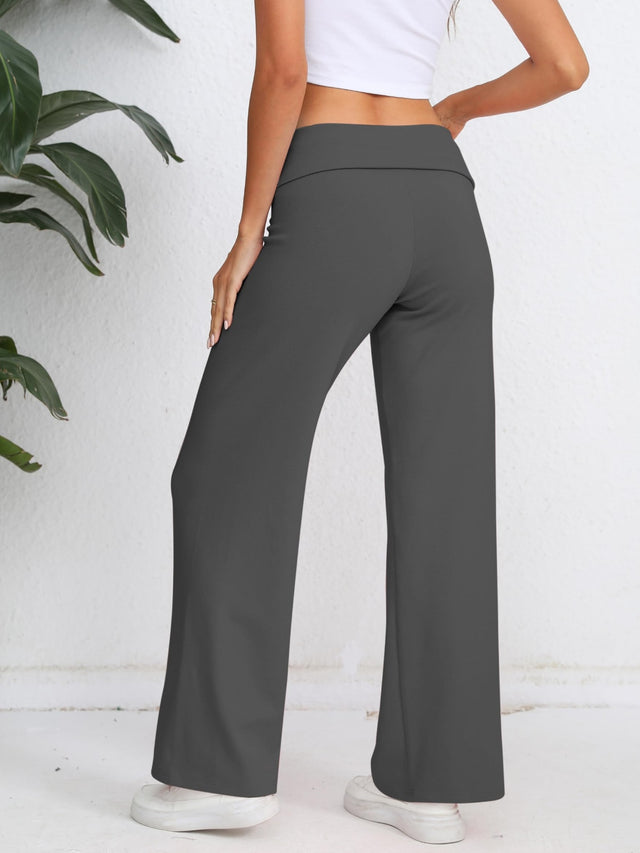 Elastic Waist Wide Leg Pants | Hanalas