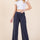 BOMBOM Elastic Waist Wide Leg Pants with Pockets | Hanalas