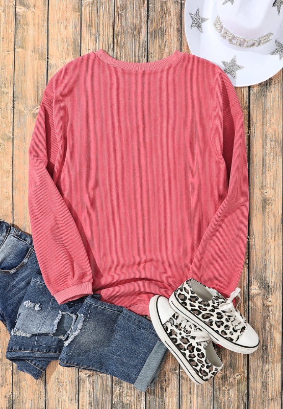 Valentine's Day LOVE Round Neck Long Sleeve Sweatshirt | Hanalas