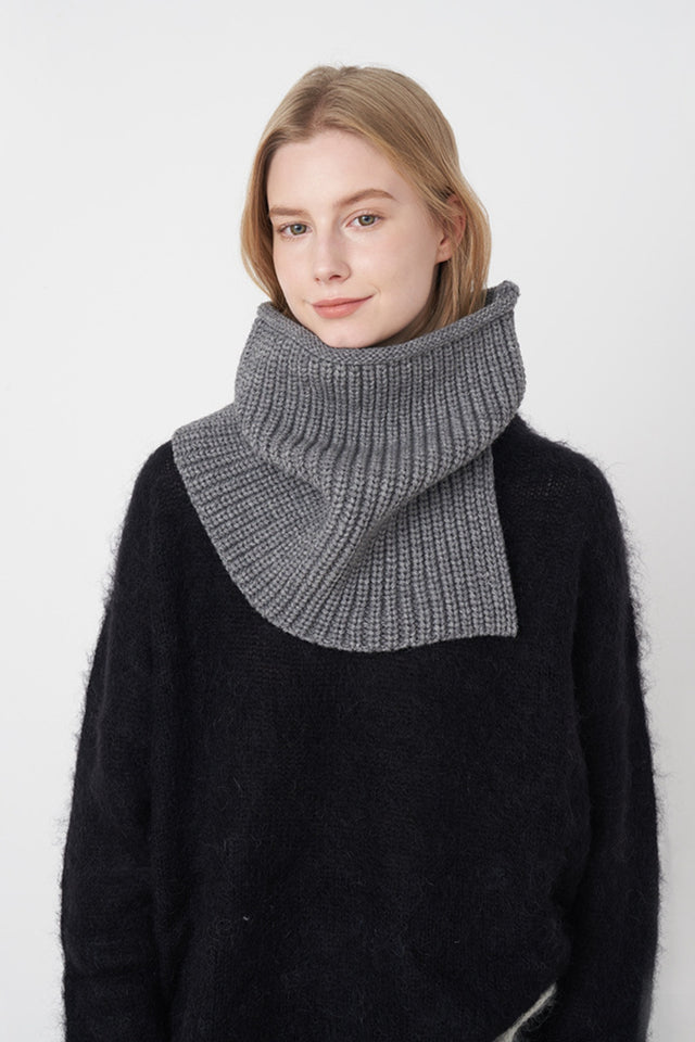 Slit Pullover Knit Scarf | Hanalas