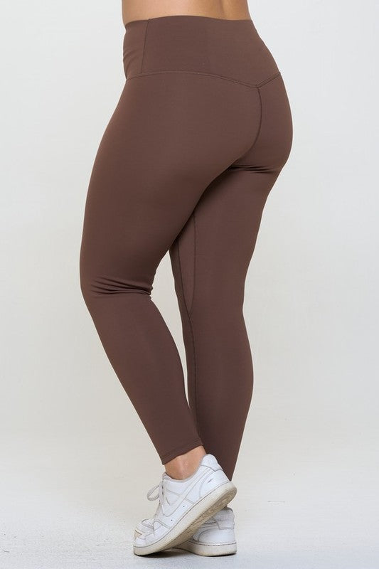 Yelete Full Size Fleece Lined High Waisted Leggings | Hanalas