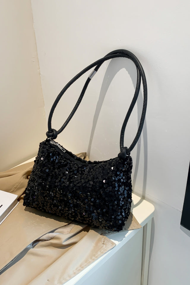 Sequin Double Strap Shoulder Bag | Hanalas