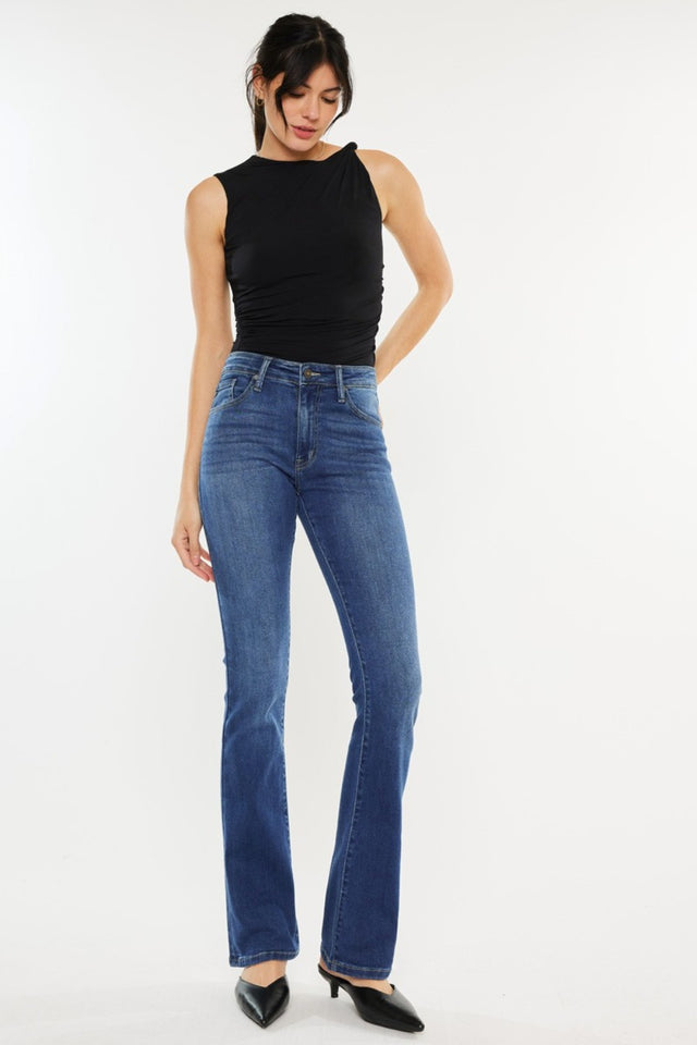 Kancan High Rise Slim Bootcut Jeans | Hanalas