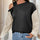 Perfee Sequin Asymmetrical Neck Long Sleeve Sweatshirt | Hanalas