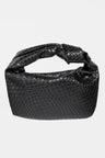 Fame Weave Pattern Knotted Handle Handbag