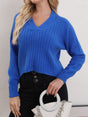 V-Neck Long Sleeve Sweater | Hanalas