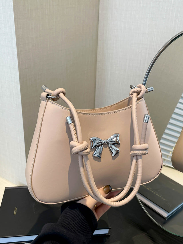 Bow PU Leather Knotted Strap Handbag | Hanalas