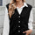 Button Down V-Neck Sweater Vest | Hanalas