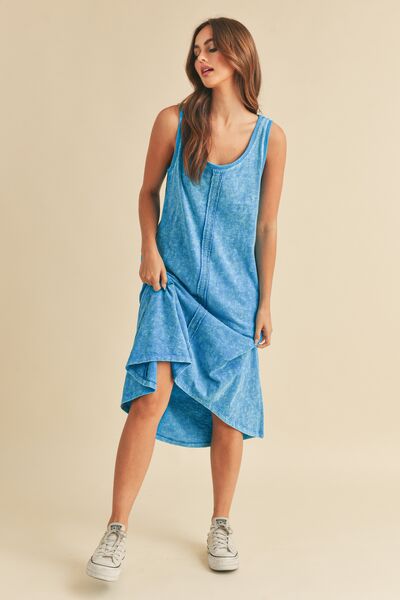 Aemi + Co High-Low Hem Scoop Neck Midi Tank Dress | Hanalas