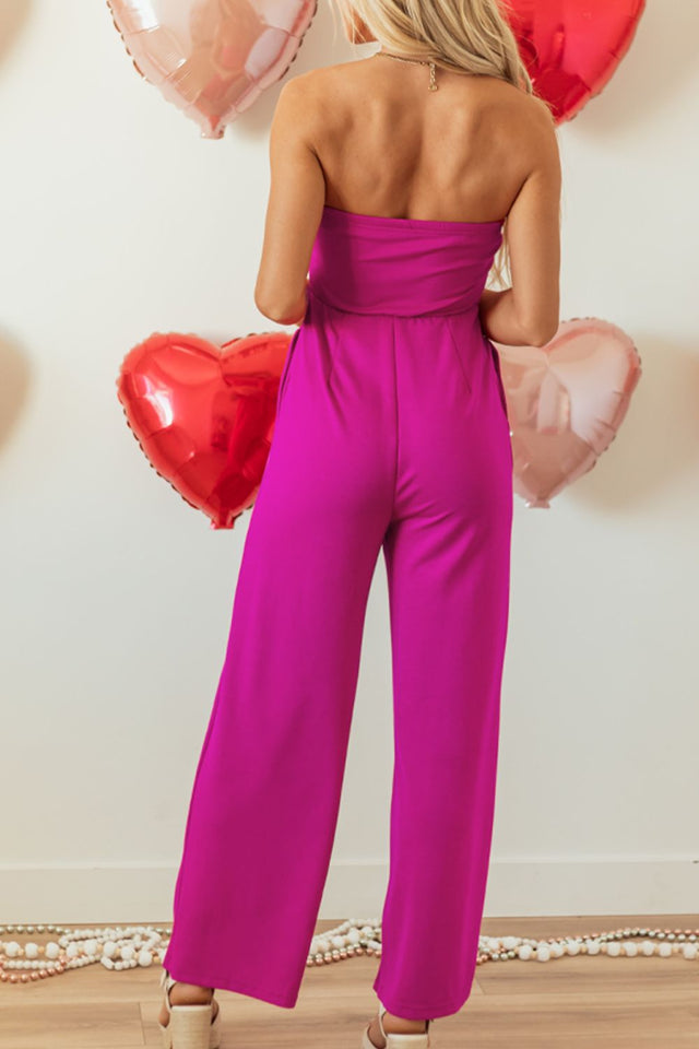 Tied Tube Wide Leg Jumpsuit | Hanalas