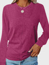 Full Size Round Neck Long Sleeve T-Shirt | Hanalas