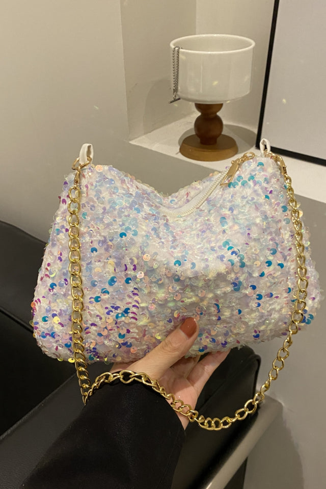 Sequin Removable Strap Shoulder Bag | Hanalas