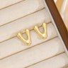 18K Gold-Plated Bubble Letter Stud Earrings