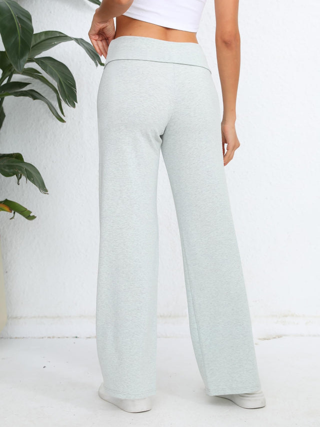 Elastic Waist Wide Leg Pants | Hanalas