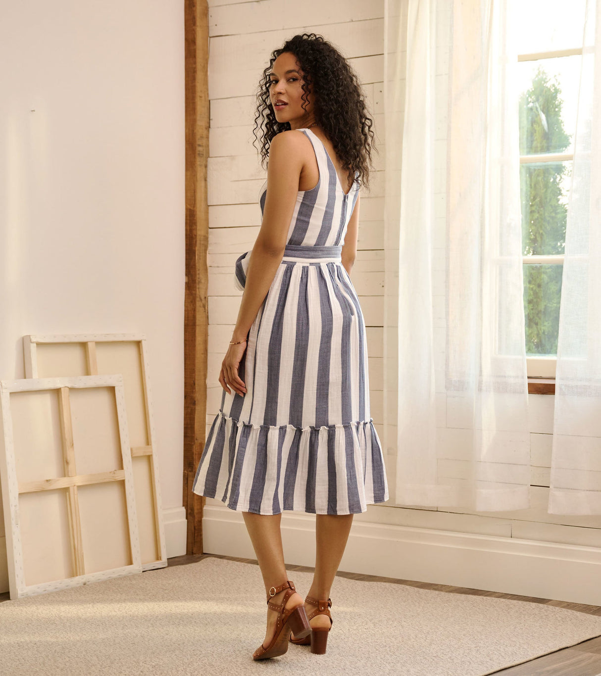 Sydney Midi Dress - Summer Stripes