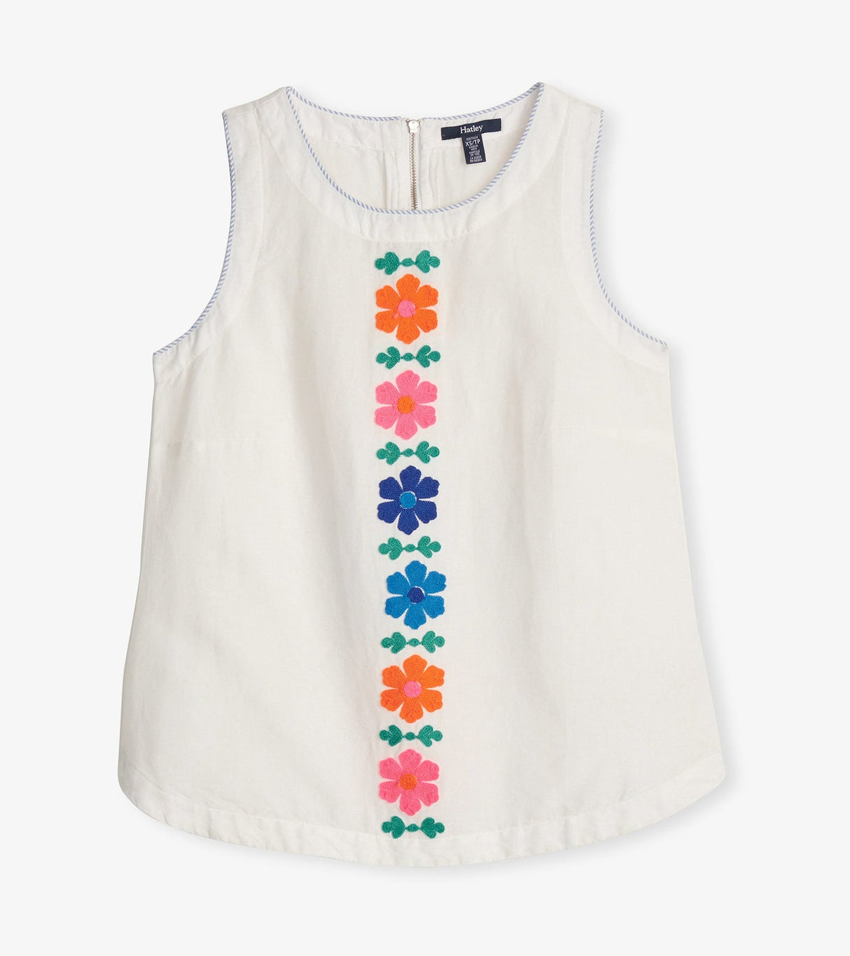 Tessa Tank Top - Embroidered Flowers